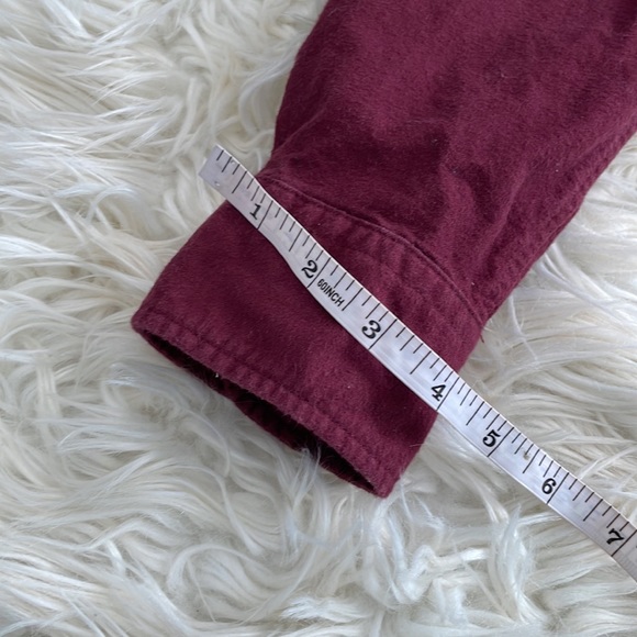 American Eagle outfitters burgundy red collared button up button down shirt sz S - Picture 15 of 17